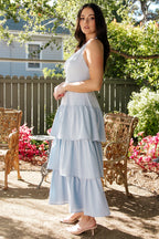Savannah Tiered Maxi Dress | Light Blue