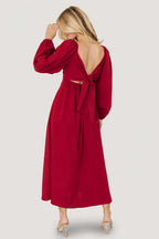 Rosalie Back Tie Dress | Scarlet