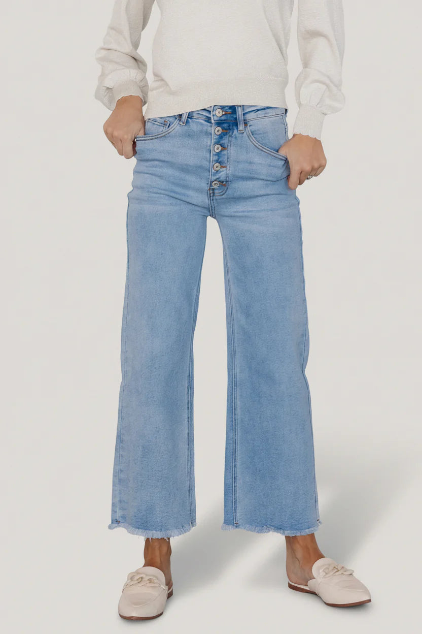 Brody High Rise Wide Leg Jeans | Light Wash
