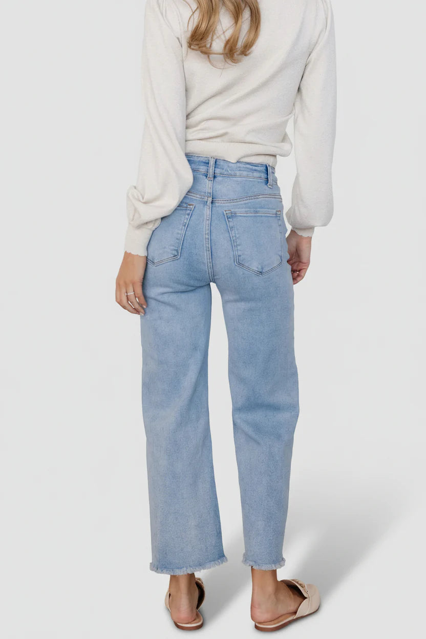 Brody High Rise Wide Leg Jeans | Light Wash