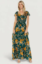 Genevive Maxi Dress | Deep Topaz Floral