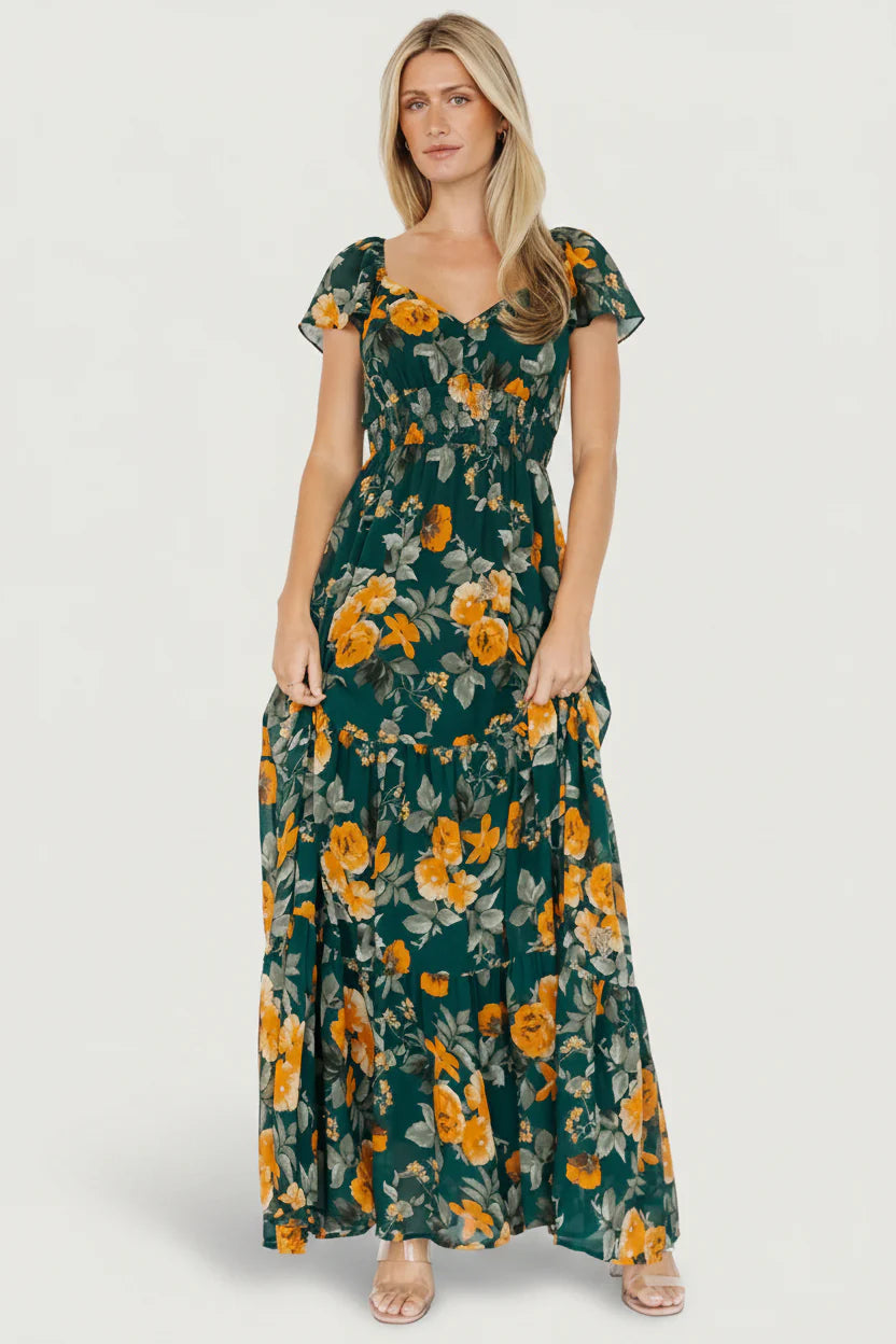 Genevive Maxi Dress | Deep Topaz Floral