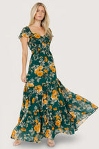 Genevive Maxi Dress | Deep Topaz Floral