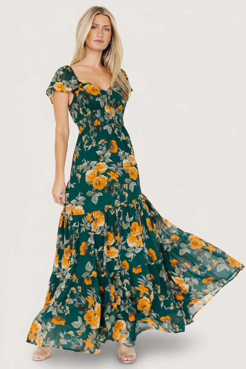 Genevive Maxi Dress | Deep Topaz Floral
