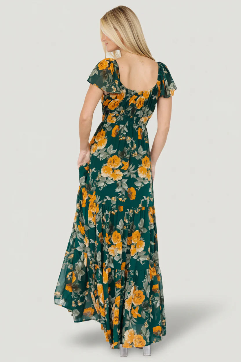 Genevive Maxi Dress | Deep Topaz Floral