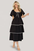 Madrid Tiered Dress | Black