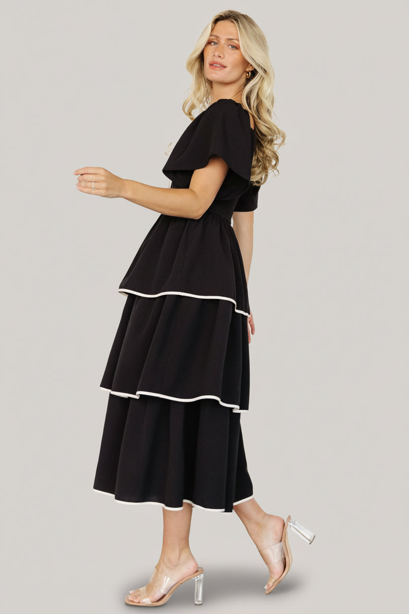 Madrid Tiered Dress | Black