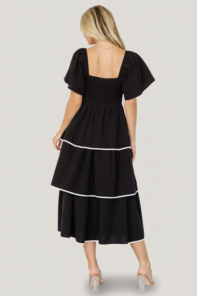 Madrid Tiered Dress | Black