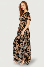Valen Maxi Dress | Champagne Multi