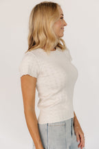 Penny Pointelle Top | Ivory