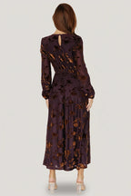 Thora Velvet Dress | Deep Plum + Bronze