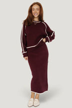 Ava Knit Sweater | Wine