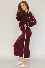 Ava Knit Sweater | Wine
