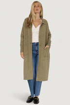 Ontario Long Button Cardigan | Olive