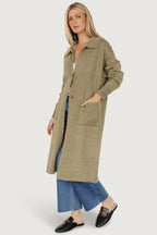 Ontario Long Button Cardigan | Olive