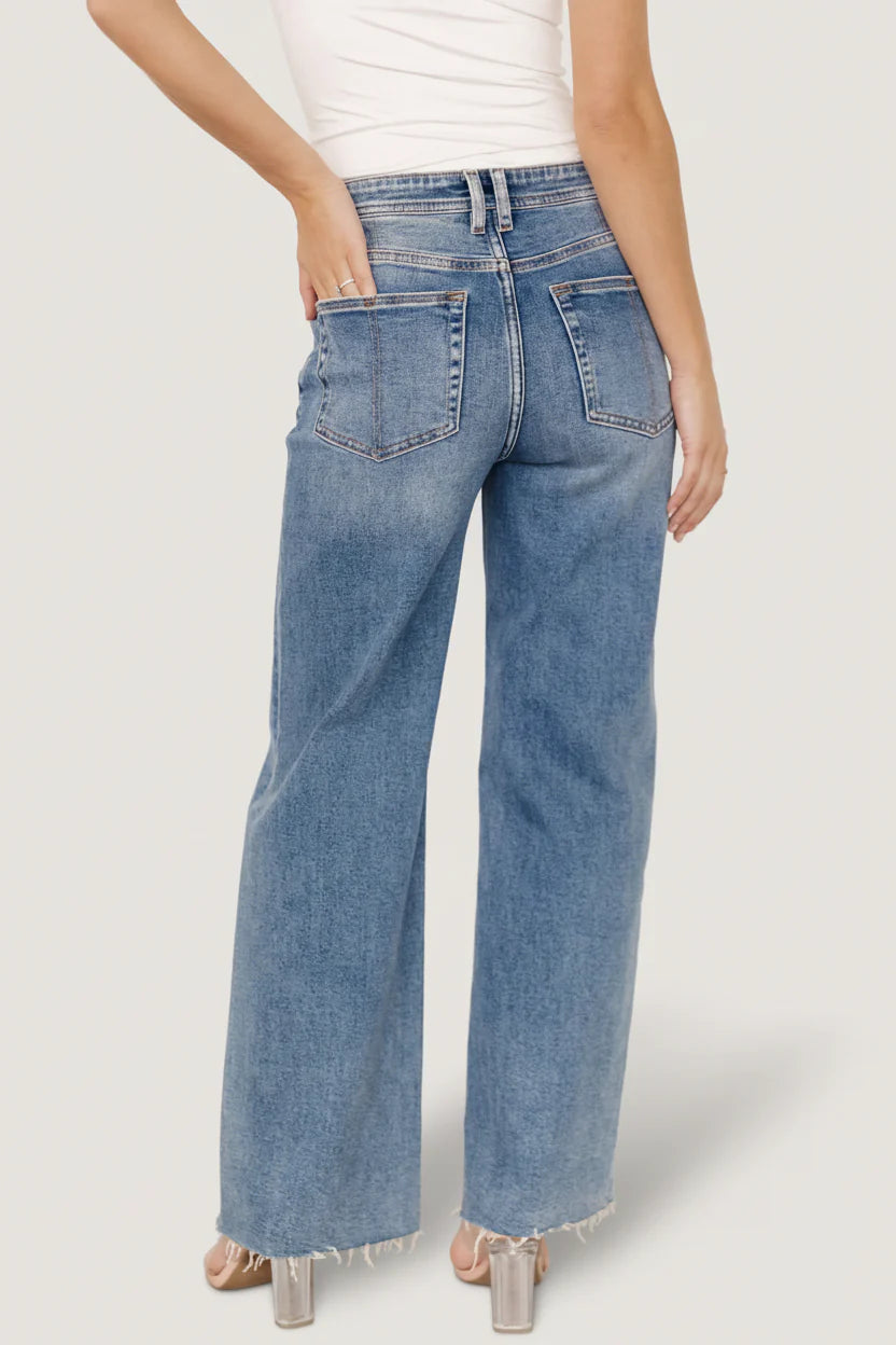 Noah High Rise Straight Leg Jeans | Medium Wash