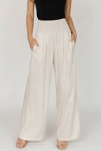 Parvati Smocked Waist Pants | Natural