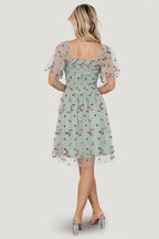 Tivoli Tulle Short Dress | Sage + Pink