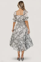 Fabian Jacquard Midi Dress | Dusty Sage