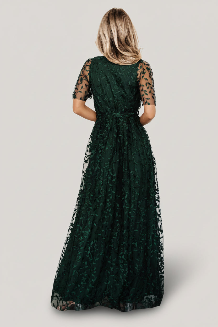 Marseille Embossed Maxi Dress | Green