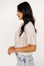 Darby Sweater Top | Cream