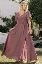 Verona Smocked Maxi Dress | Vintage Plum