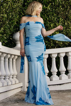 Bellina Off Shoulder Maxi Dress | Blue