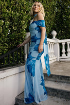 Bellina Off Shoulder Maxi Dress | Blue