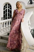Layla Tulle Maxi Dress | Dusty Orchid Floral