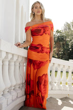 Santorini Maxi Dress | Sunset Red