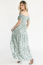 Payton Off Shoulder Maxi Dress | Dusty Sage