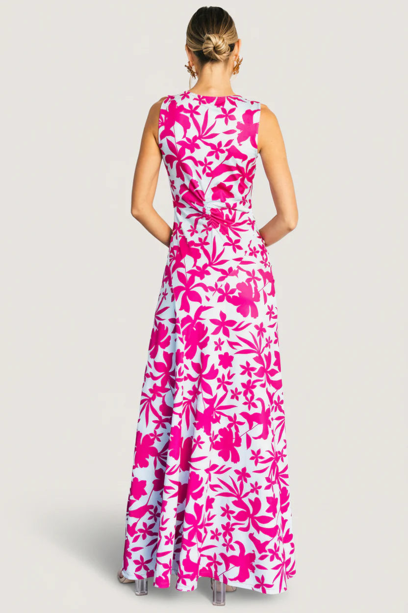 Risa Maxi Dress | Blue + Pink