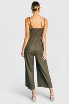 Valencia Jumpsuit | Olive Shimmer