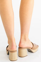 Adenine Platform Chunky Heel | Tan