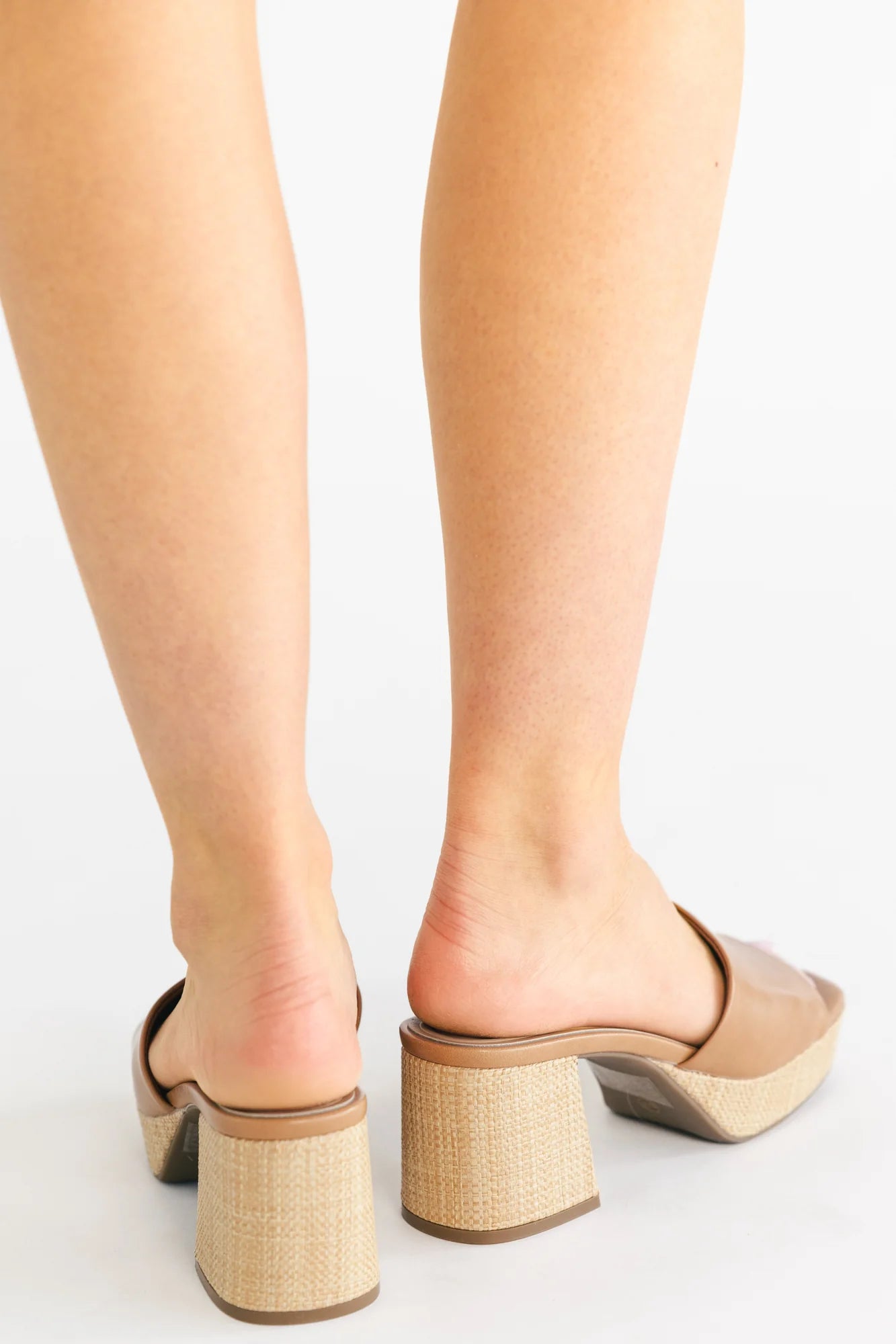 Adenine Platform Chunky Heel | Tan