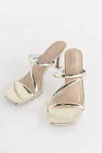 Lavon Slim Flared Heel | Gold