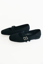 Azira Square Toe Flats | Black