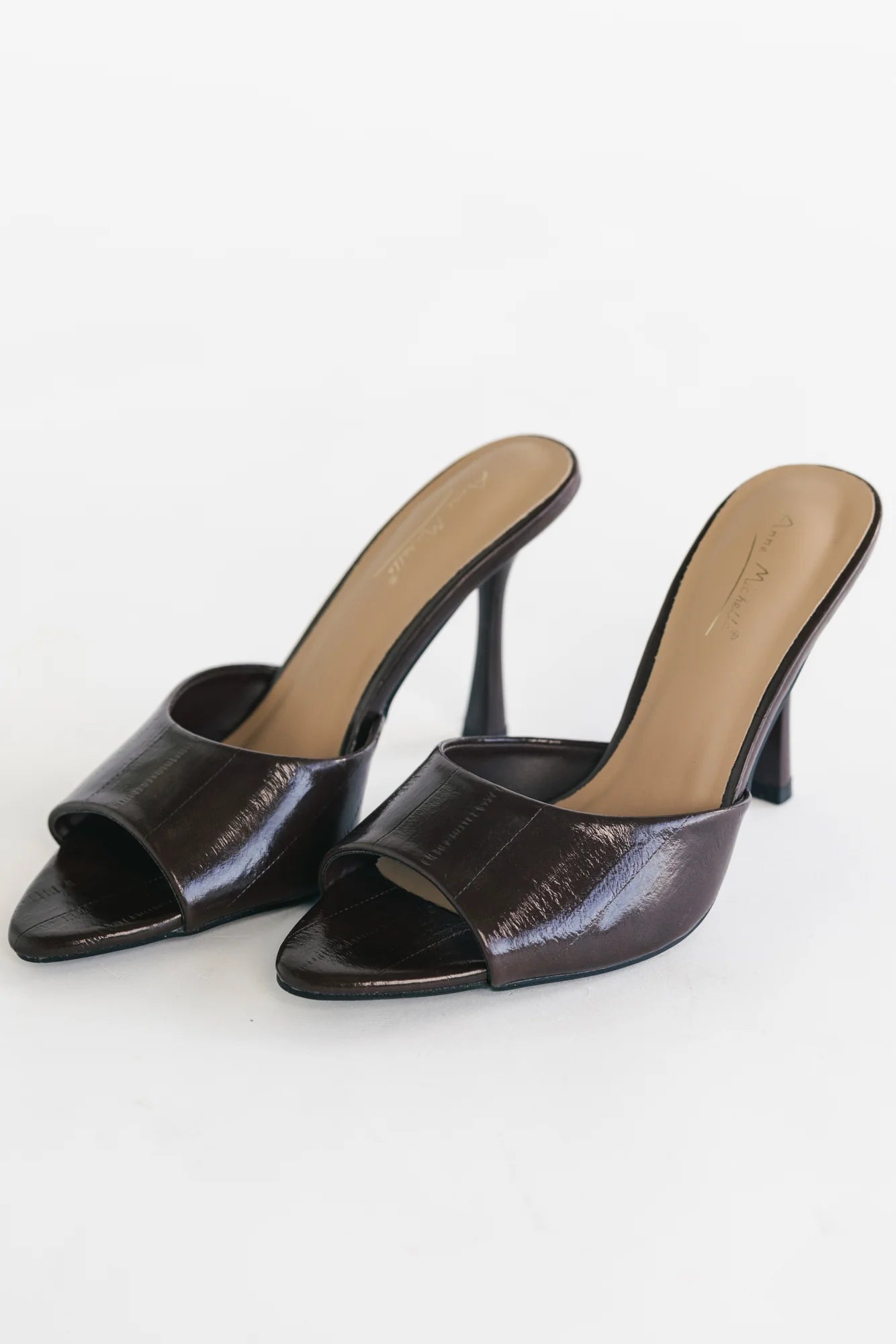 Rosabelle Open Toe Mule Heel | Brown