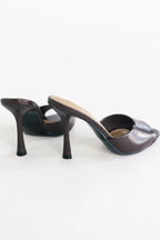 Rosabelle Open Toe Mule Heel | Brown