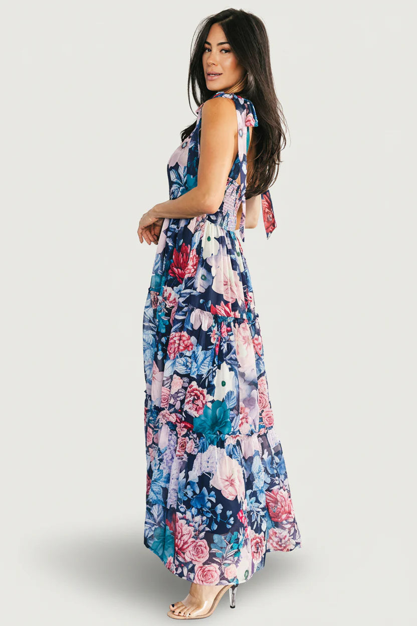 Anita Maxi Dress | Dark Blue Multi Floral