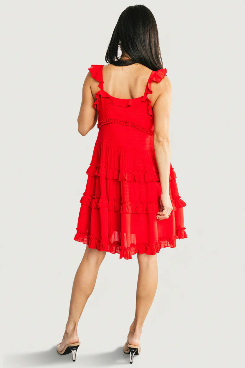 Andalucía Short Dress | Red