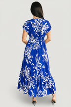 Rosa Midi Dress | Cobalt Print