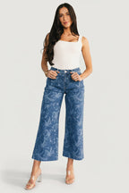 Cádiz Mid Rise Relaxed Jeans | Medium Floral Wash