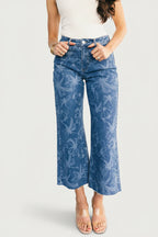 Cádiz Mid Rise Relaxed Jeans | Medium Floral Wash
