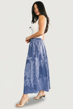 Alejandra Midi Skirt | Blue Floral