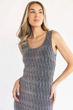 Desi Shimmer Gown | Black + Silver