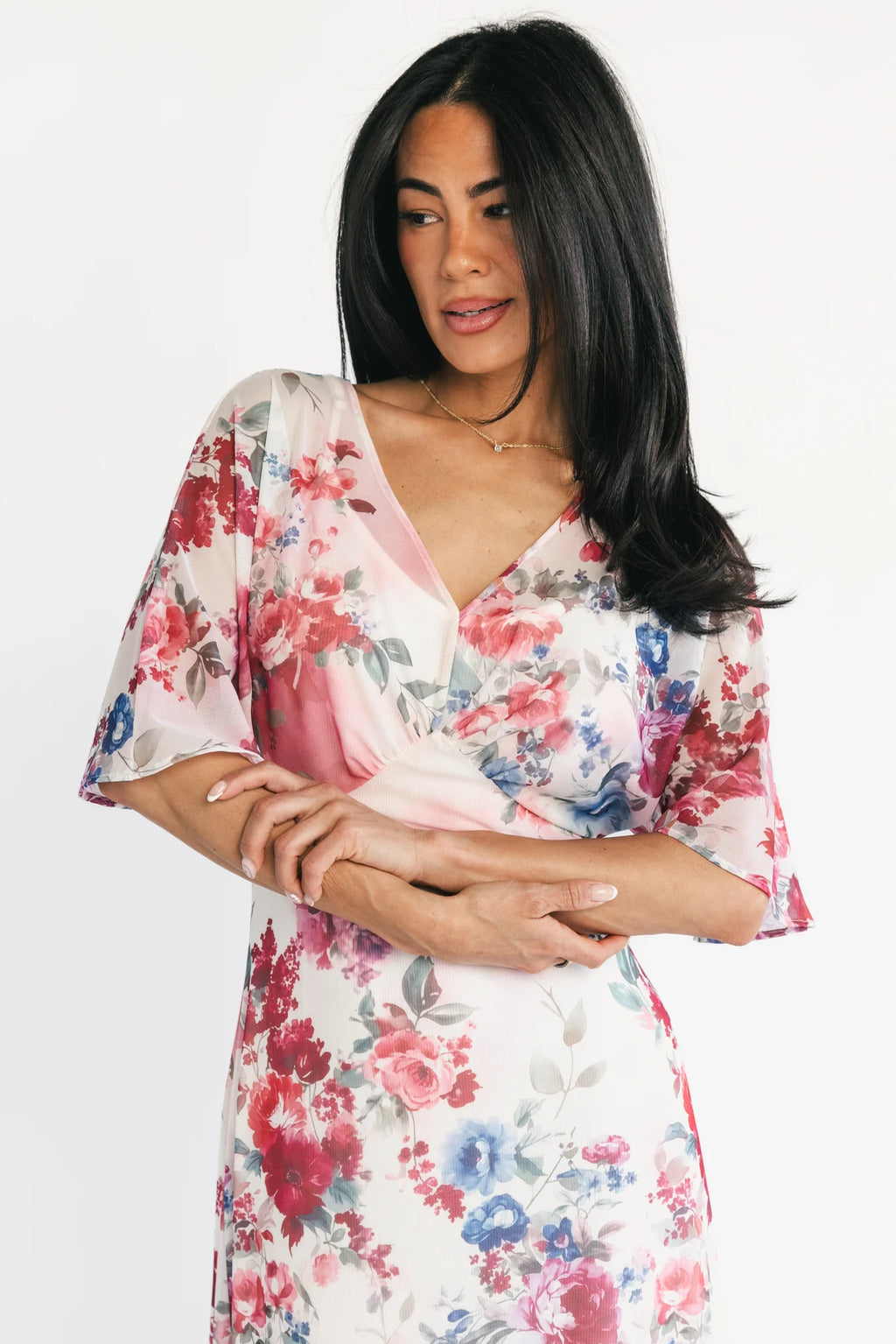Sevilla Mesh Maxi Dress | Berry Multi Floral