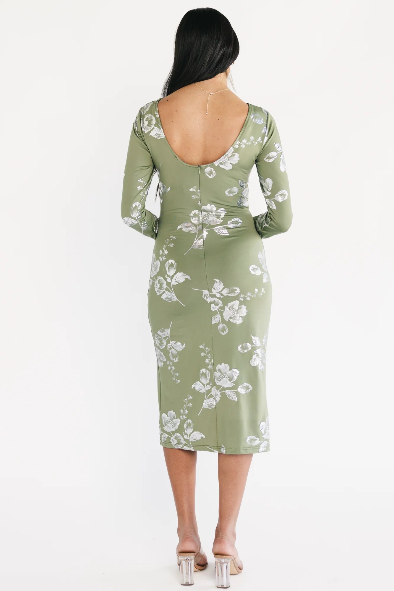 Valeria Midi Dress | Sage + Silver