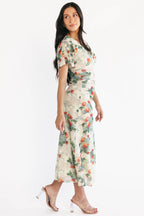 Amara Mesh Dress | Cream Multi Floral