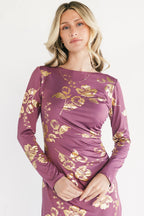 Valeria Midi Dress | Dusty Orchid + Gold
